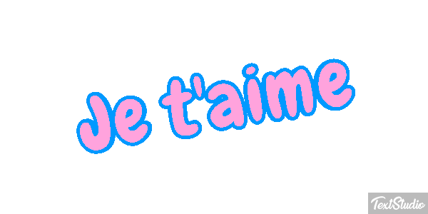 Je t'aime Effet de texte