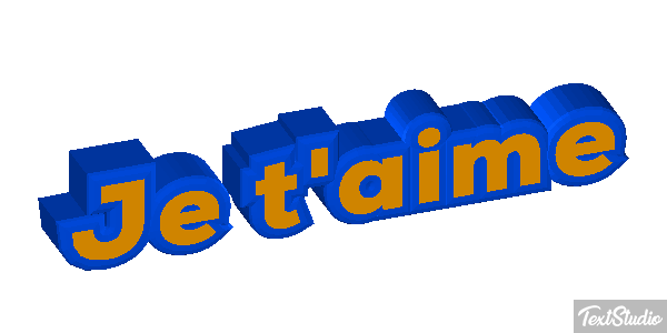 Je t'aime Effet de texte