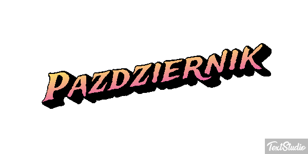 Październik Efeito do texto