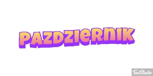 Październik Efeito do texto