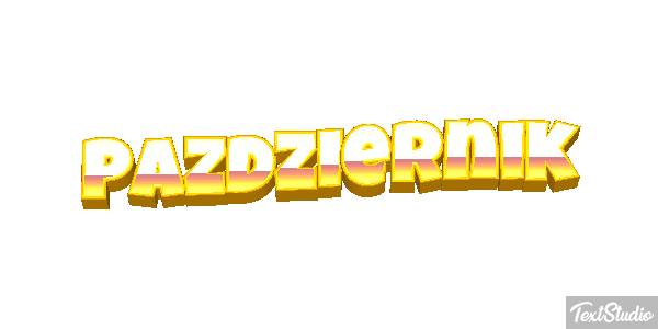 Październik Efeito do texto
