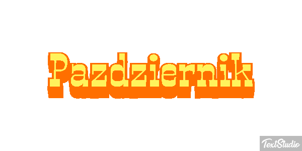 Październik Efeito do texto