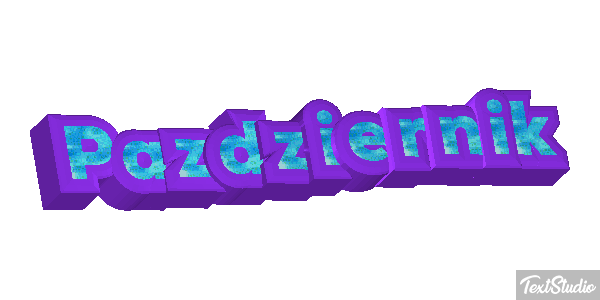 Październik Efeito do texto
