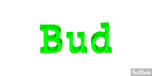 Bud Text effect