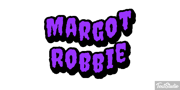 Margot Robbie Text effect