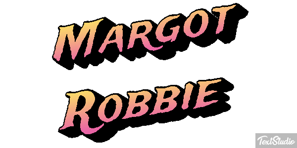 Margot Robbie Text effect