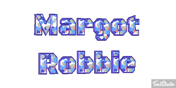 Margot Robbie Text effect