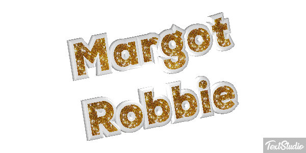 Margot Robbie Text effect
