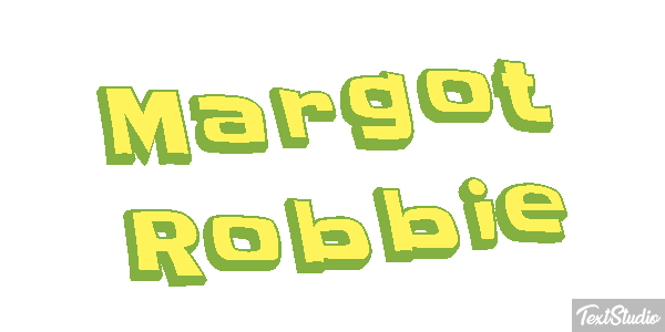 Margot Robbie Text effect