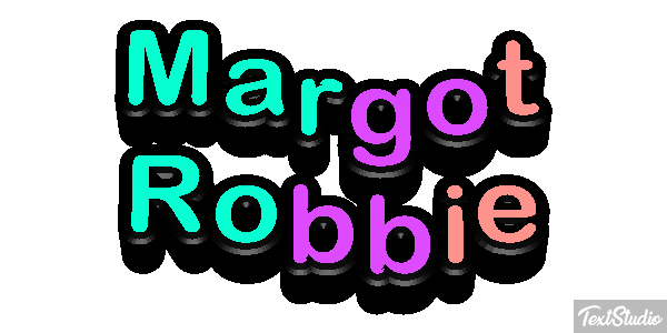 Margot Robbie Text effect