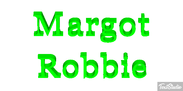 Margot Robbie Text effect