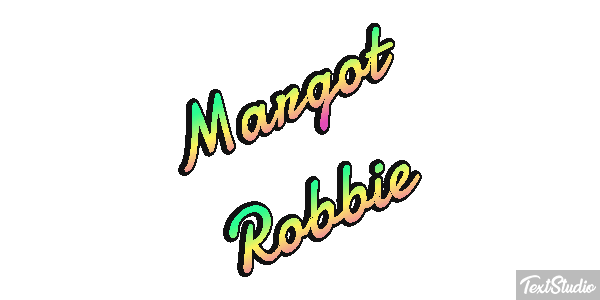 Margot Robbie Text effect