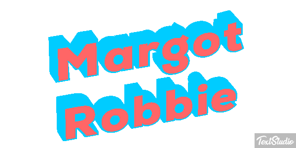 Margot Robbie Text effect