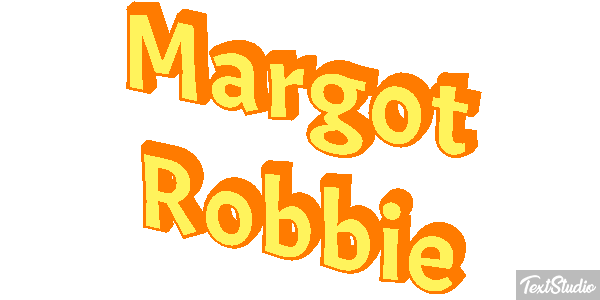 Margot Robbie Text effect