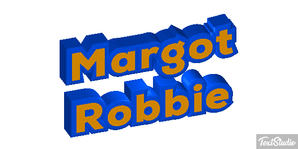 Margot Robbie Text effect