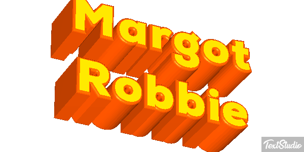 Margot Robbie Text effect