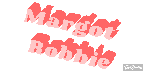 Margot Robbie Text effect