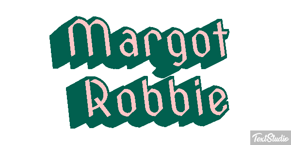 Margot Robbie Text effect