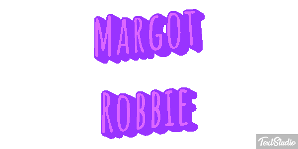 Margot Robbie Text effect