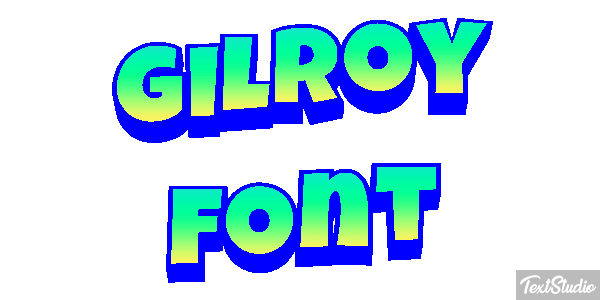 Gilroy Font Texteffekt