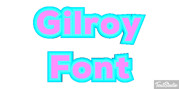 Gilroy Font Texteffekt