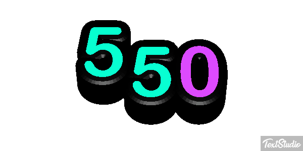 550 Tekst effect