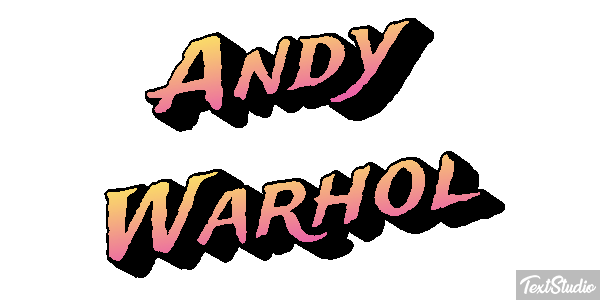 Andy Warhol Efecto de texto