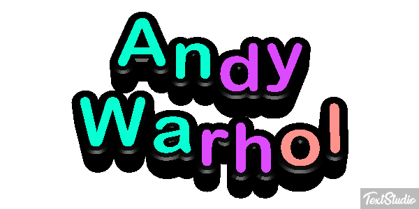 Andy Warhol Efecto de texto