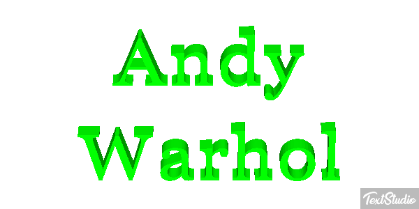 Andy Warhol Efecto de texto
