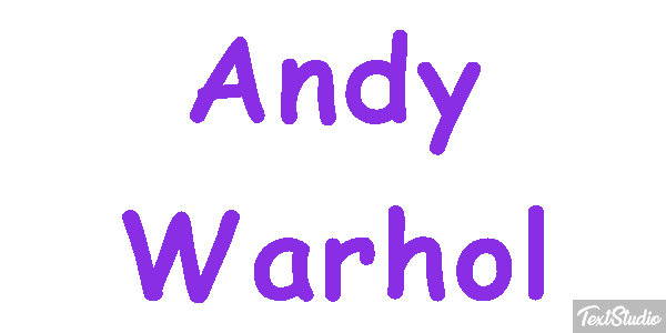 Andy Warhol Efecto de texto
