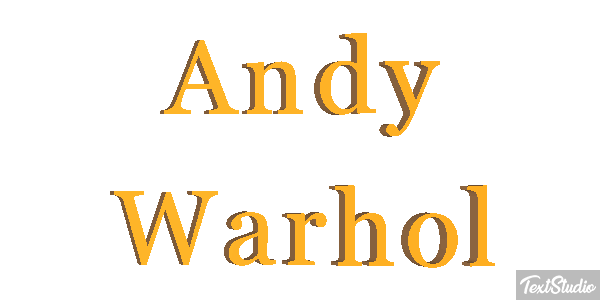 Andy Warhol Efecto de texto