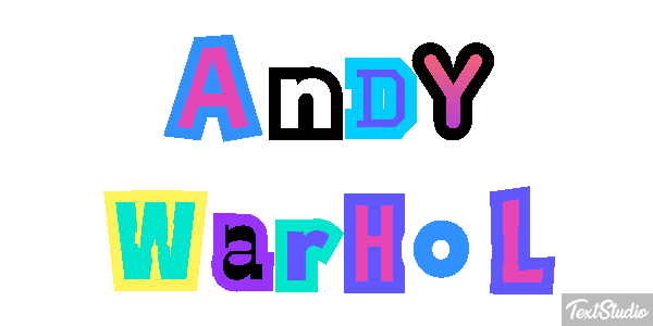 Andy Warhol Efecto de texto