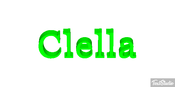 Clella Tekst effect