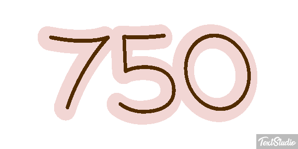 750 Effet de texte