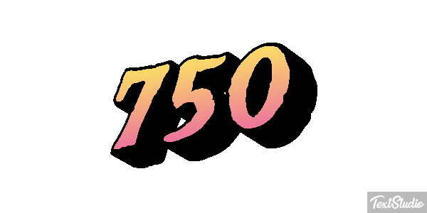 750 Effet de texte