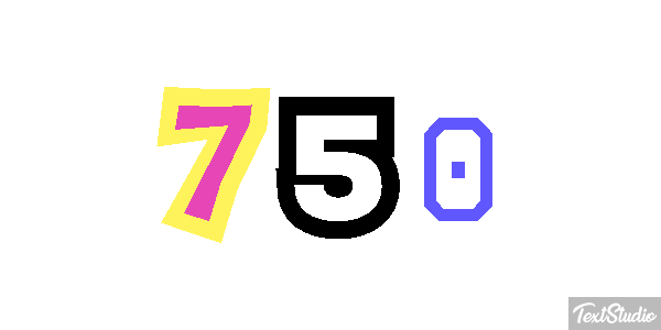 750 Effet de texte