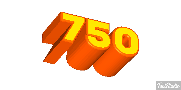 750 Effet de texte