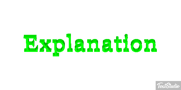 Explanation Text effect