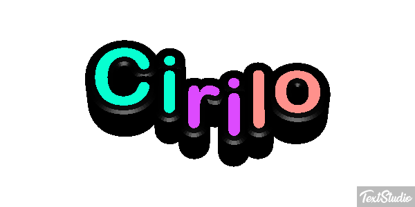 Cirilo Efecto de texto