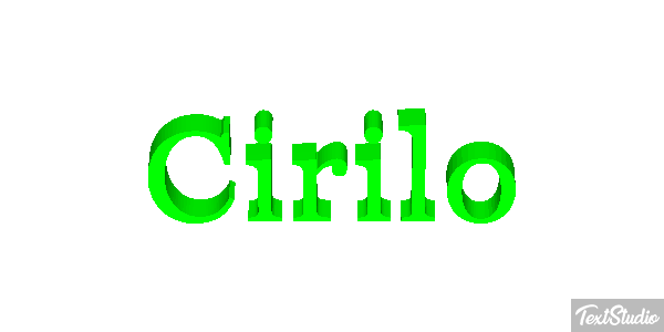 Cirilo Efecto de texto