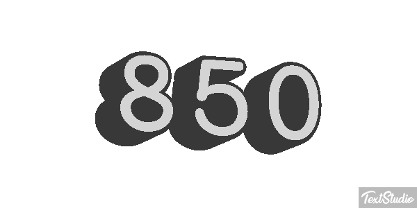 850 Tekst effect