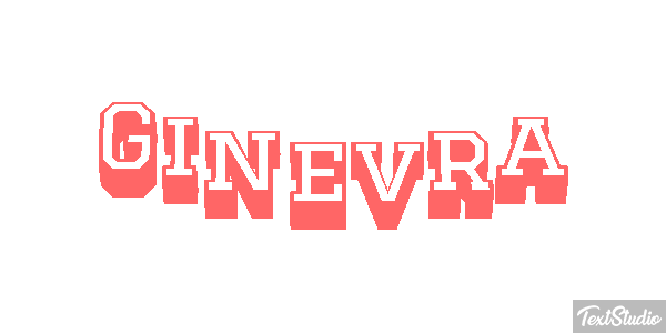Ginevra Text effect