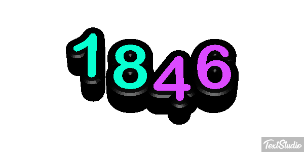 1846 Text effect