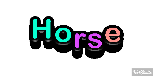 Horse Text effect