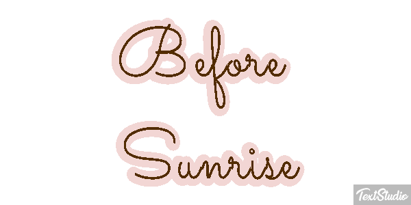Before Sunrise Текстовый эффект