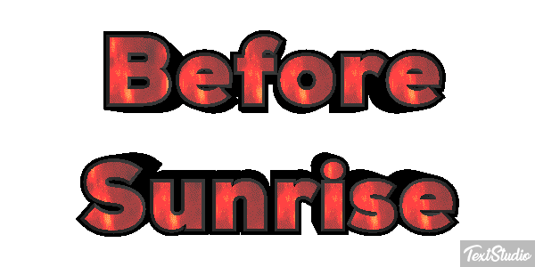 Before Sunrise Текстовый эффект
