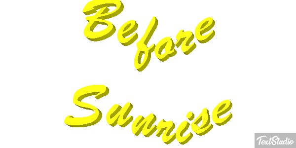 Before Sunrise Текстовый эффект