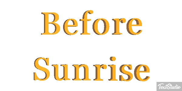 Before Sunrise Текстовый эффект