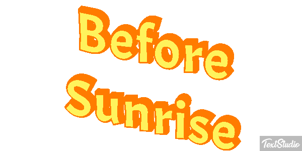 Before Sunrise Текстовый эффект