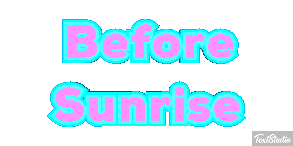 Before Sunrise Текстовый эффект